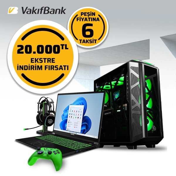 VakıfBank Peşin Fiyatına 6 Aya Varan Taksit ve 20.000 TL Ekstre İndirimi*