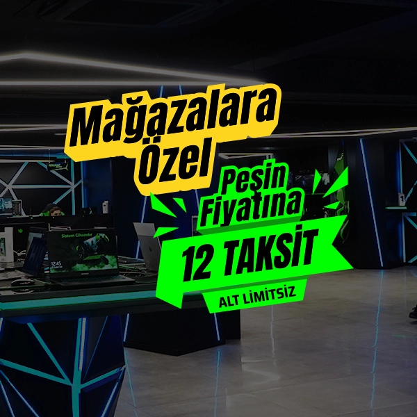 Mağazalara Özel Tüm Kredi Kartlarına Alt Limitsiz Peşin Fiyatına 12 Taksit