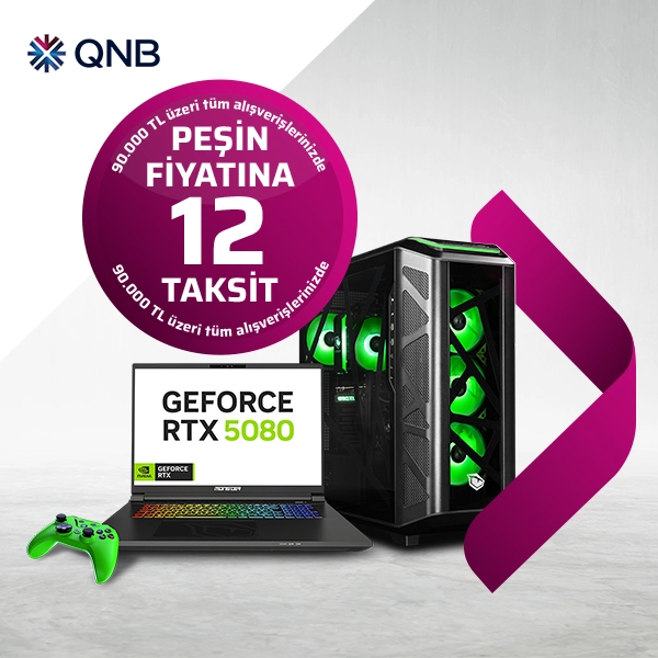 QNB 90.000 TL Üzeri Tüm Alışverişlerinizde Peşin Fiyatına 12 Taksit!