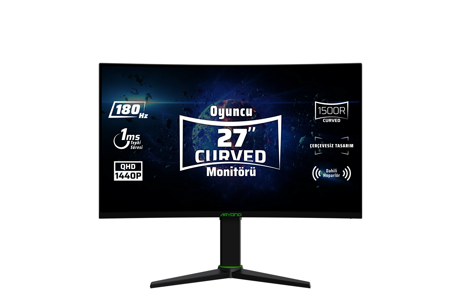 Aryond A27 V2 QHD 180 Hz 1Ms Curved Oyuncu Monitörü 26256