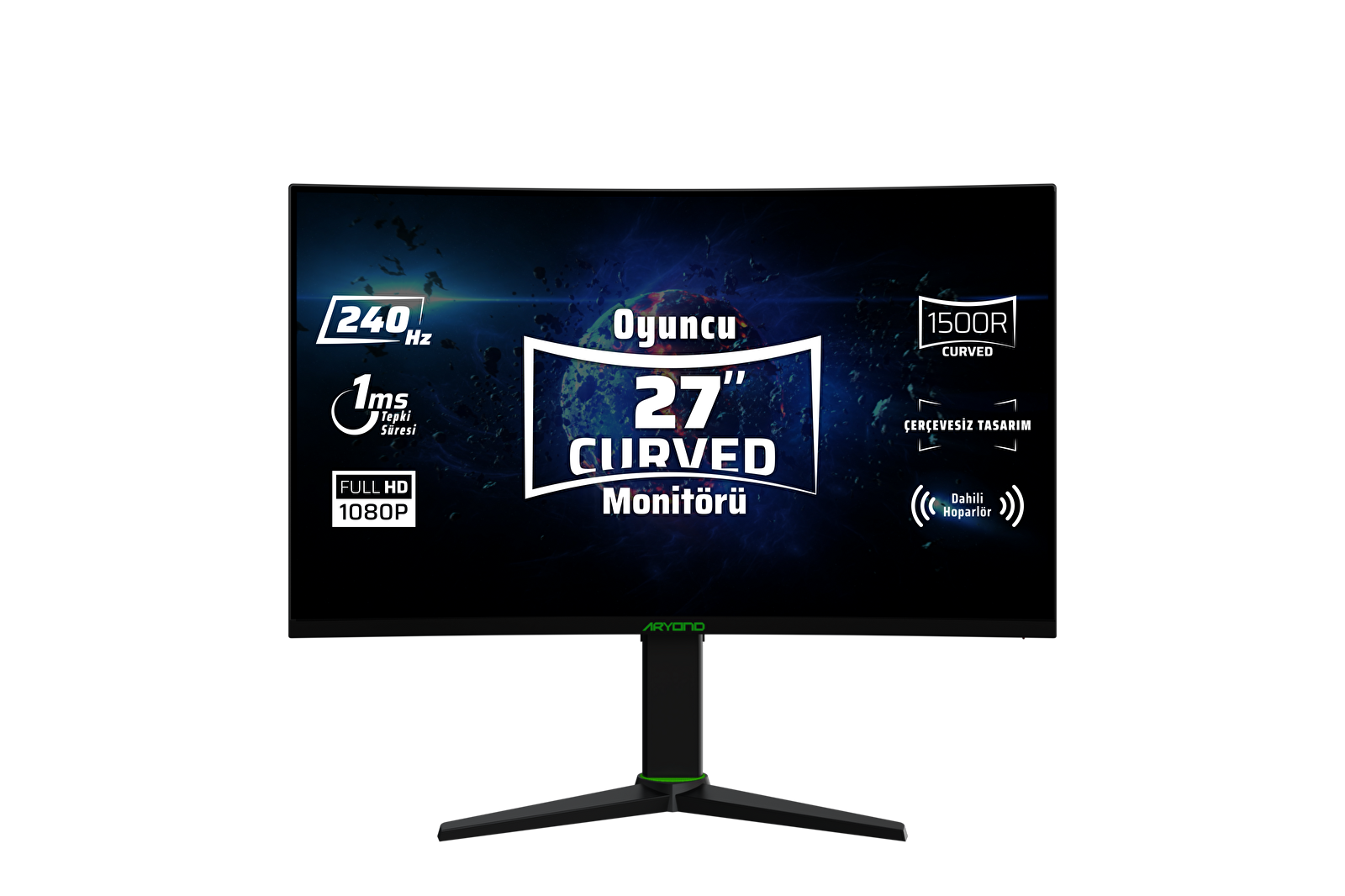 Aryond A27 V1.2 240 Hz 1Ms Curved Oyuncu Monitörü 23095