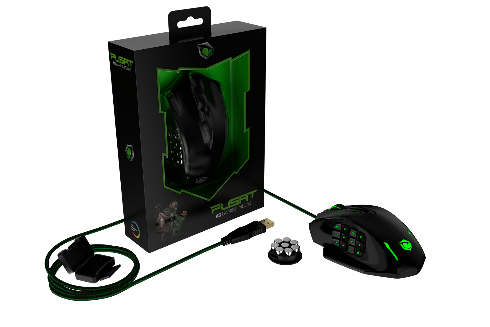 Pusat V8 MMO Oyuncu Mouse 23377