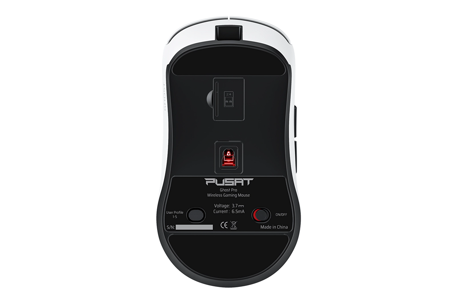 Pusat Ghost Pro Kablosuz Oyuncu Mouse (Beyaz) 26471