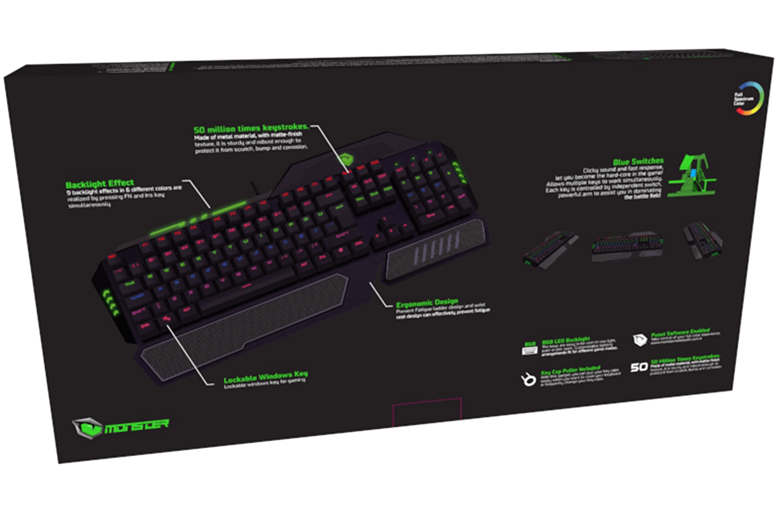 Monster Pusat K1 Mechanical Gaming Keyboard 17864
