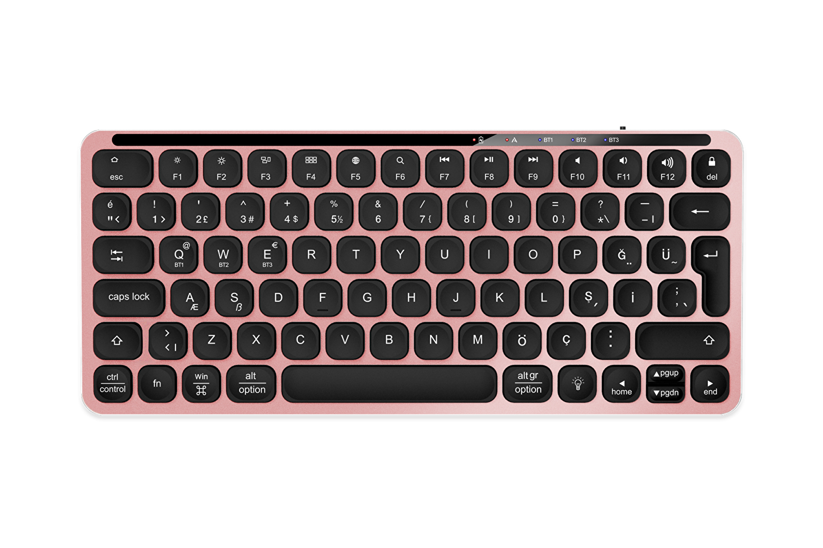 Pusat Business Pro Mini Bluetooth Kablosuz Klavye Rose Gold 23832