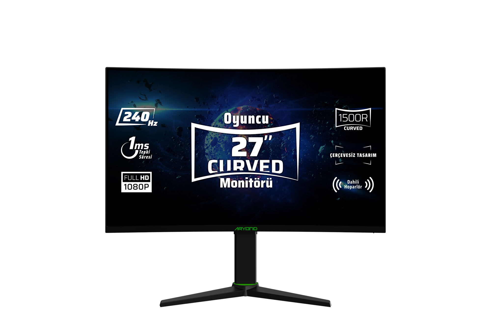 Aryond A27 V1.2 240 Hz 1Ms Curved Oyuncu Monitörü 23095