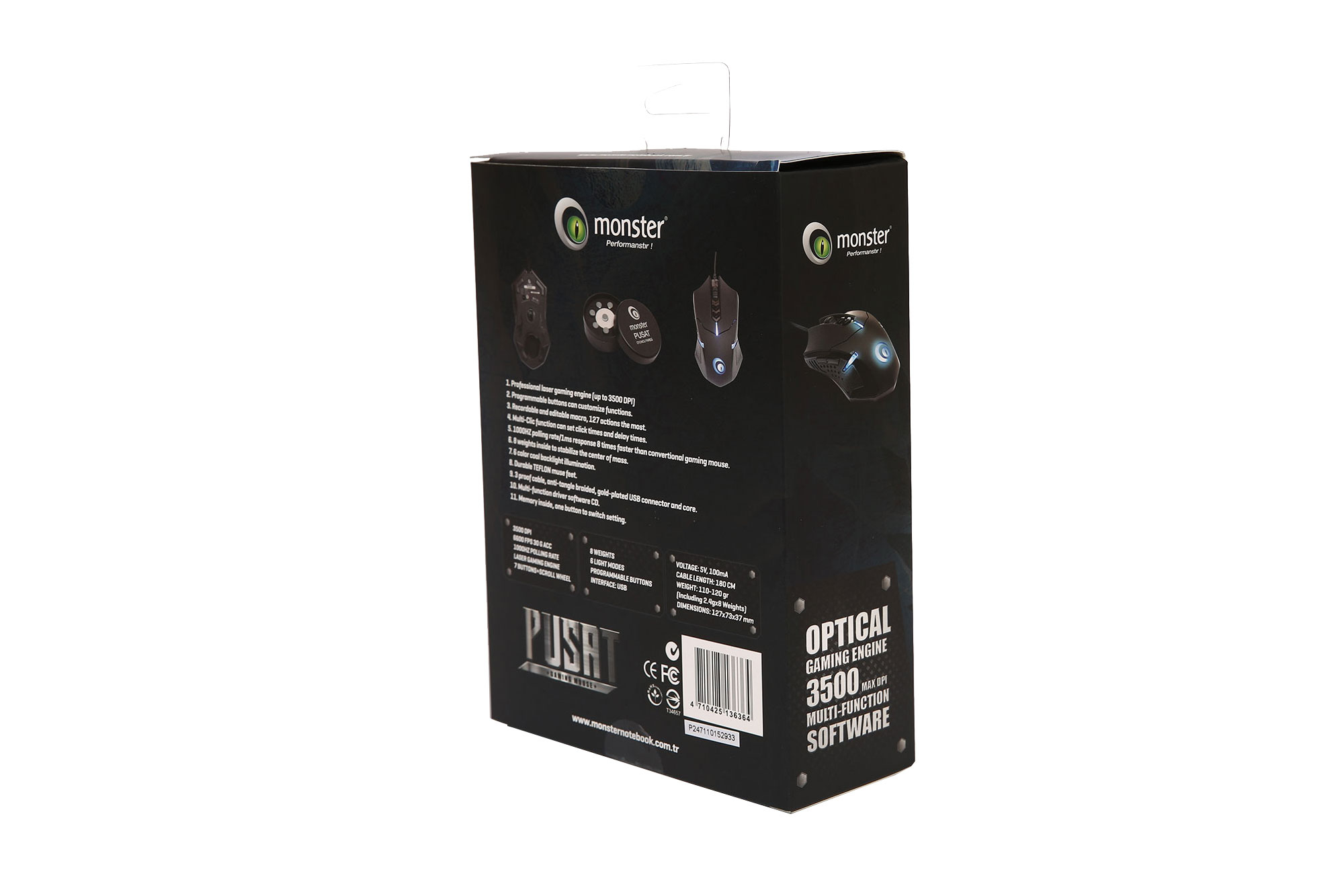 Monster Pusat V1 Gaming Mouse 14360