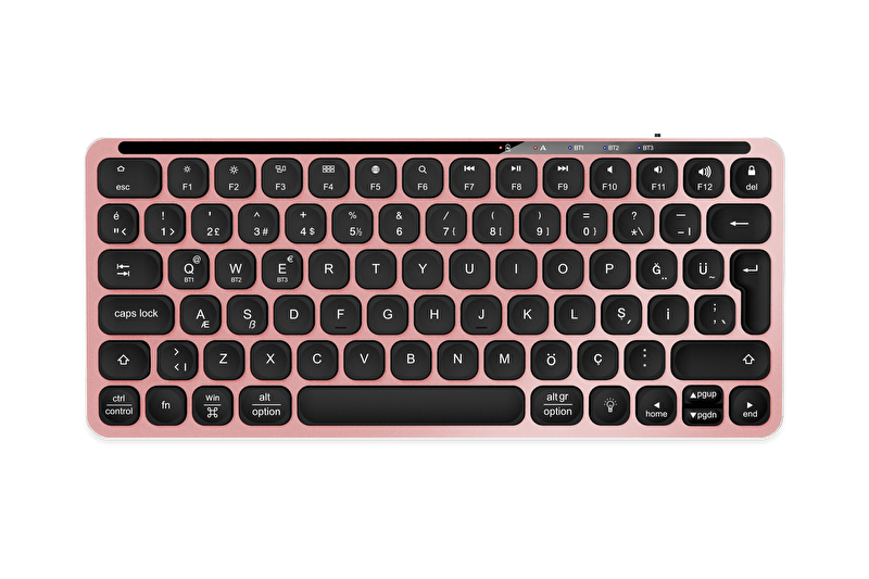 Pusat Business Pro Mini Bluetooth Kablosuz Klavye Rose Gold