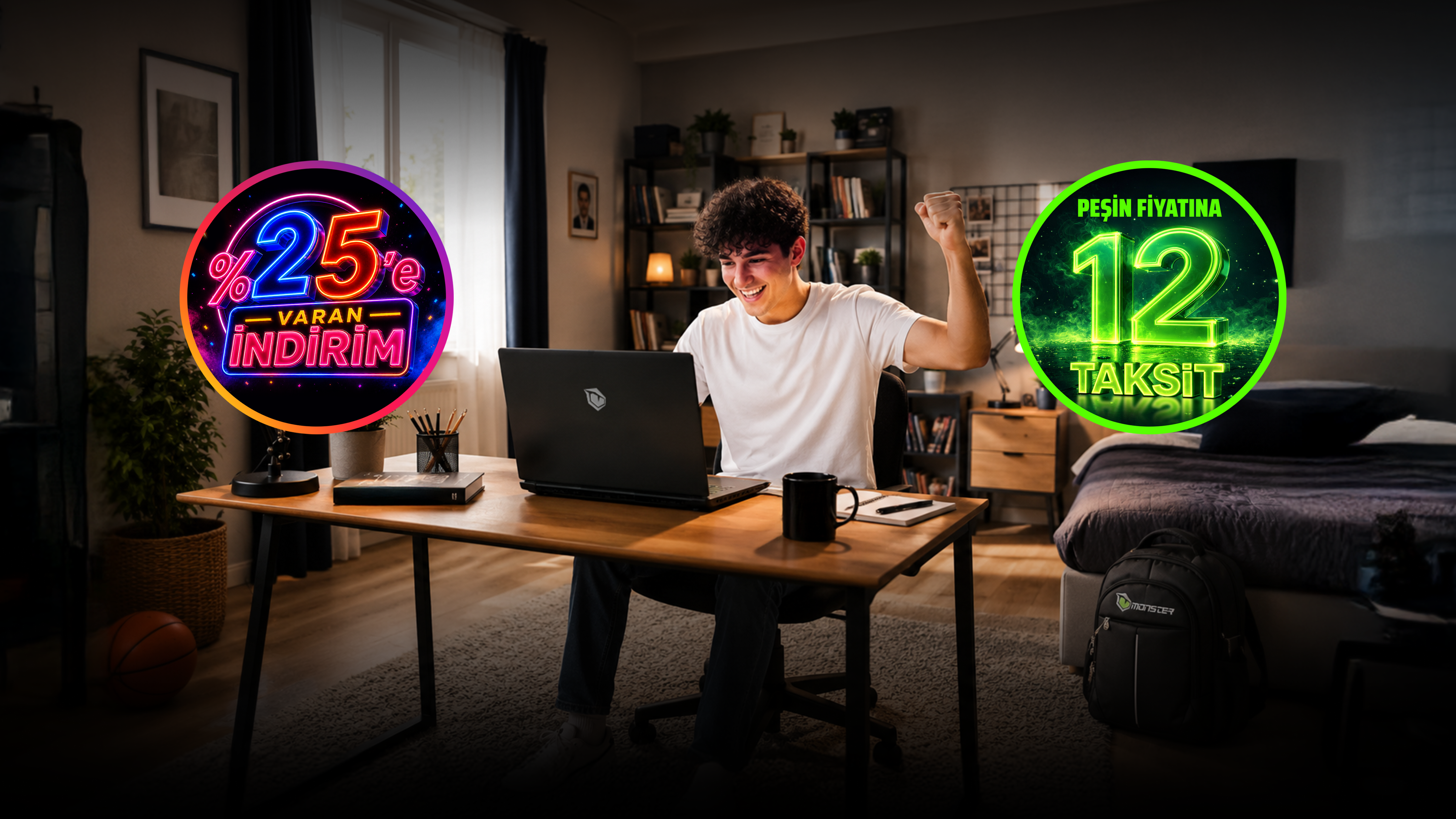 Monster’dan karne hediyesi: Yüzde 25’e varan indirim ve 12 taksit fırsatı!