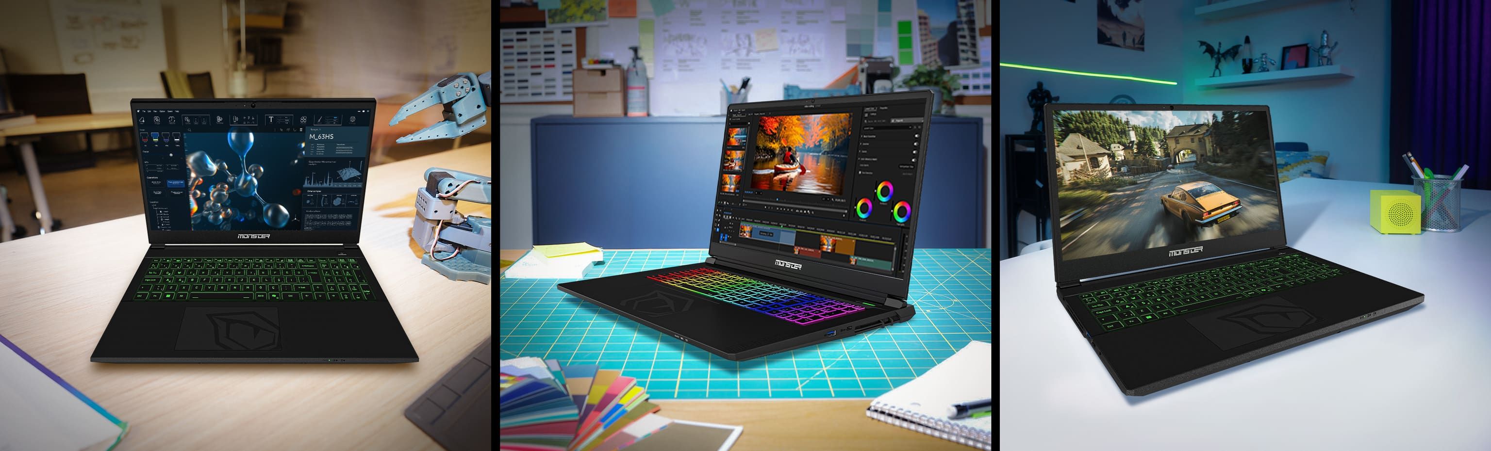 GeForce RTX 5050, RTX 5060 ve RTX 5050 ekran kartlı Monster dizüstü bilgisayarlar